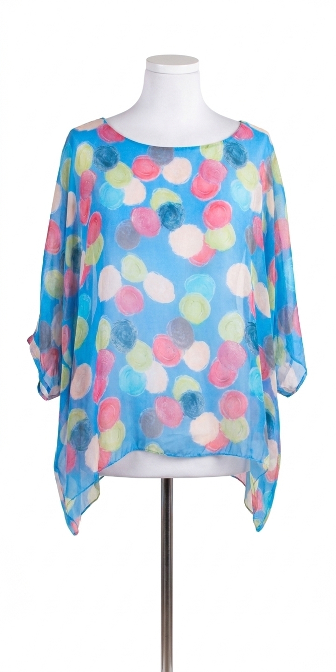 NEW GIGI MODA aria pittore kaftan top in baby blue